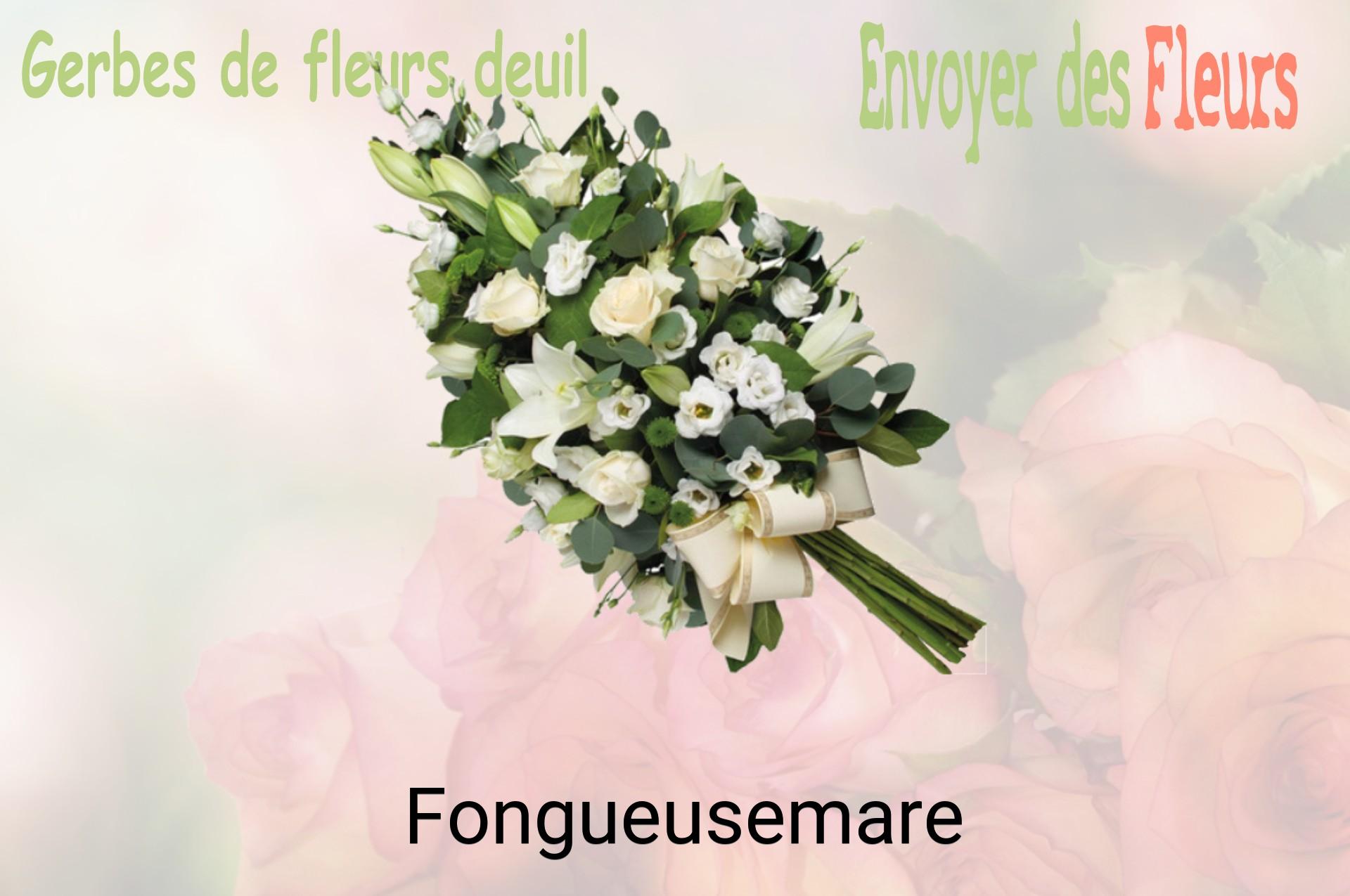 Gerbe de fleurs de deuil livrée à Fongueusemare